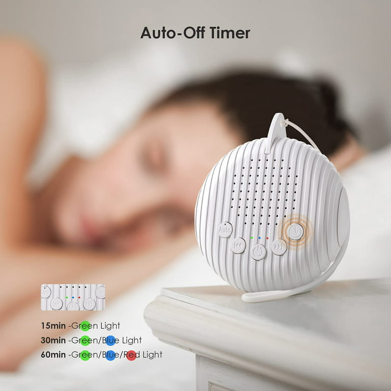 Portable White Noise Machine Baby with 17 Soothing Sounds | 8 Night Lights  | USB Rechargeable | Travel Size for Sleeping & On The Go - Nursery Babies