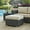 Canvas Antique Beige, variant on Modway Sojourn Aluminum and Rattan Patio Ottoman in Canvas/Antique Beige