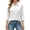 White#9527, variant on BOOMNY Women's 3/4 Sleeve Polo Shirts Solid Color Loose Summer Buttons Tops for Women