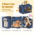 Portable Soft Sided Dog Crate For Puppies Reference: 36 Dark Blue Soft Sided Dog Crate 3 Door Portable