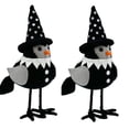thumbnail image 1 of Wmhnj Accesorios para escaparates de Halloween: juego de 2 adornos de pjaros brillantes, tamaño 20 x 8 x 15 cm, para decorar mesas y chimeneas festivas., 1 of 7