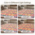thumbnail image 7 of ODIKA Bedside Checkered Retro Block Hopscotch Grid Storybook Motif Easy Care Kids Safe for Small Living Room, Playroom, Bedroom, 7 of 7