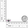 thumbnail image 3 of Gem Stone King 0.83 Ct Round Blue Sapphire Pink Sapphire 925 Silver and 10K Yellow Gold 3 Stone Women's Lab Grown Diamond Ring (Size 9), 3 of 3