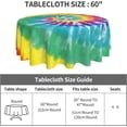 thumbnail image 5 of Tie Dye Tablecloth Round 60 Inch Vinyl Spring Rainbow Table Cloths for Parties Waterproof Fabric Tablecloths Decorative for Holiday Home Party Wedding, 5 of 6