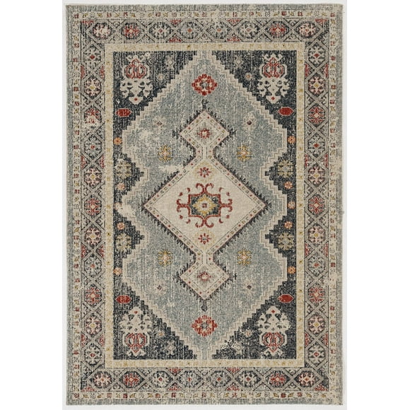 Great Zero Marle Ivory & Blue 3' x 5' Accent Rug