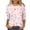 Z3-Pink-easter 3/4 sleeve top, variant on Easter 3/4 Sleeve Shirts for Women Happy Bunny Crewneck Tshirt Cute Easter Egg Graphic Tee Theme Party Plus Size Tops