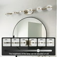 thumbnail image 3 of LoLado Modern Minimalist Bathroom Vanity Light, LED 6 Bulb Acrylic Shades, Wall Mounted Decorative Lighting Fixture, Champagne Gold, 3 of 9