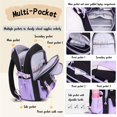 thumbnail image 4 of Cute Casual College School Bookbags, Large‑Capacity Lightweight Backpack, Travel Daypack for Teens, 4 of 7
