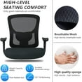 thumbnail image 3 of BestOffice Big and Tall Office Chair, Lumbar Support, Adjustable Arms and Height for Adults(Black), 3 of 7