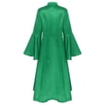 thumbnail image 4 of YiZYiF Church Clergy Dress for Women Priest Costumes Flared Sleeve Liturgical Vestment Choir Robe Green S, 4 of 7