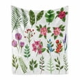thumbnail image 1 of Plant Soft Flannel Fleece Throw Blanket, Exotic Flowers and Ferns Botanical Elements Flora Variety of Leaves, Cozy Plush for Indoor and Outdoor Use, 60" x 80", Multicolor Fern Green, by Ambesonne, 1 of 6