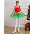 thumbnail image 2 of iiniim Girls Christmas Ballet Dance Dress Leotard Mrs Santa Elf Costume for Performance Red 12, 2 of 7