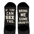 thumbnail image 3 of ThisWear Thanksgiving Gifts If You Can See This Bring Me Some Gravy Fun Food Socks 1-Pair Novelty Crew Socks, 3 of 5
