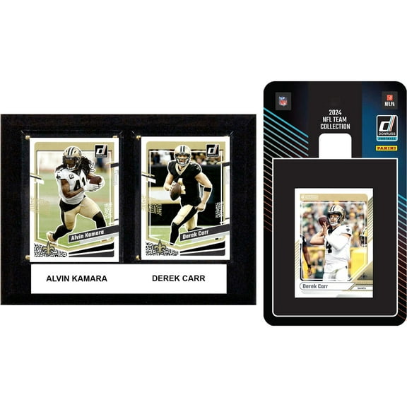 New Orleans Saints 6" x 8" Player Plaque & 2024 Team Trading Card Set