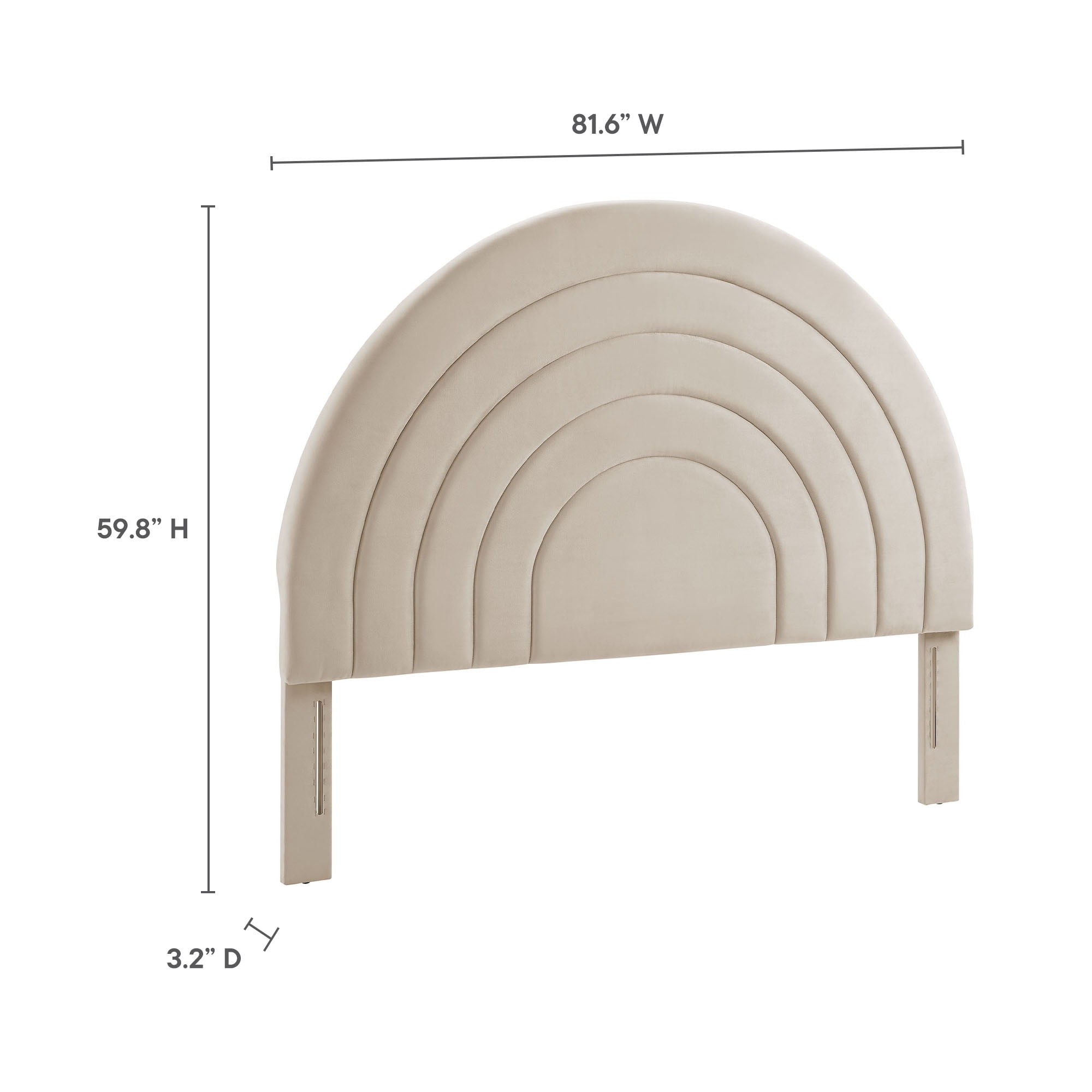 Solana King Headboard in Almond