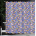 thumbnail image 3 of Ambesonne Animals Shower Curtain, Multicolored Smiling Snails, 69"Wx75"L, Dark Ceil Blue Marigold, 3 of 4