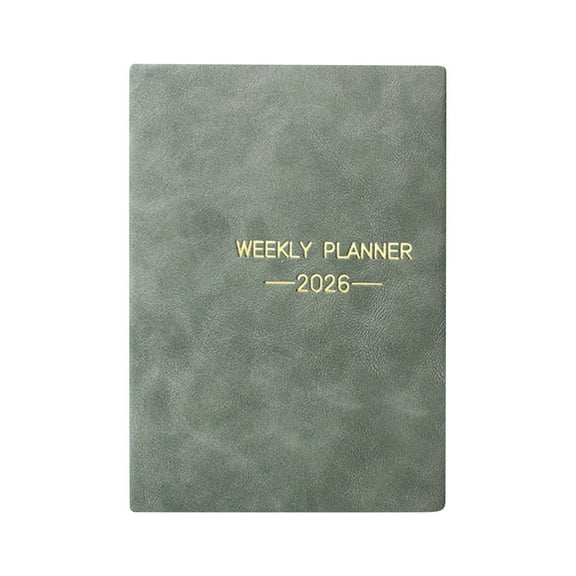 Aonity 2026 A5 Daily Planner Calendar Dark Green, School A5 Notebook Organizers Plan Daily Plan Notebook with Travel Diary Function 2026 School