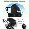 thumbnail image 6 of Vomeast 2 in 1 Baby Strollers, Foldable Travel Stroller with Reversible Seat, All-Wheel Suspension, 5-Point Harness, Black, 6 of 13