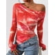 thumbnail image 2 of Remera PRETTYGARDEN 2025 Hombros Descubiertos Tie Dye Floral XS, 2 of 8