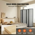 thumbnail image 4 of Japanese Wood Folding Room Divider 4 Panel Privacy Screen Portable Partition for Home Office Restaurant Bedroom Decoration, 4 of 6