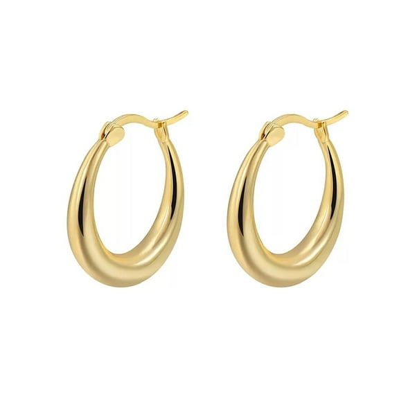 ZSPERKLA 14k Gold Plated Hoop Earrings for Women Gold Hoop Huggie Earrings Jewelry Gift
