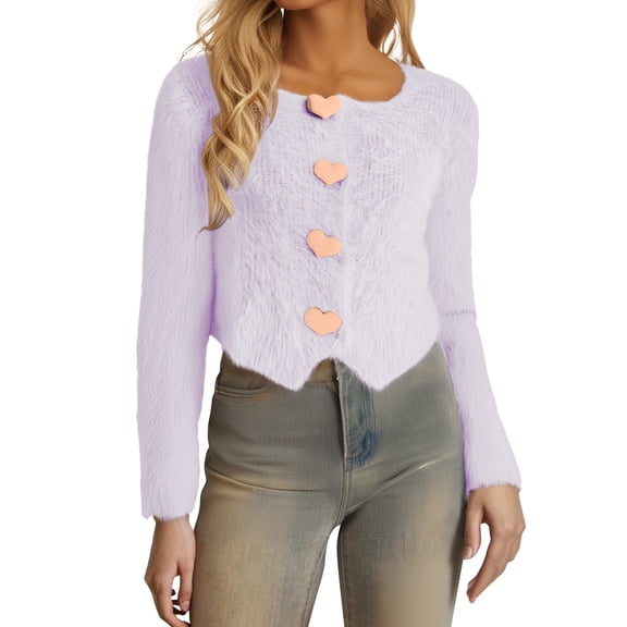 Sweaters for Women Suitable Fall and Winter Comfortable and resistant to pilling Purple L Womens Sweaters