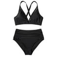 thumbnail image 7 of Summer Saving pimelu Bathing Suit for Women Bikini Set for Women Two Piece Swimsuits Tummy Control Swimsuit with Padded Ladies High Waist Push up Swim Suit Bathing Suit for Women, 7 of 7