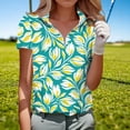 thumbnail image 4 of Aimik Women's Printed Half Zip Collar Golf Top Summer Patterned Short Sleeve Sport Tee Lightweight Comfort Blouse, 4 of 5