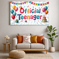 thumbnail image 6 of Colorful Theme Happy Birthday Banner For Kids Party Teenage Celebration Indoor Decoration, 6 of 8