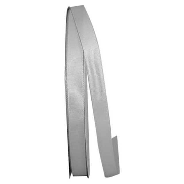 Reliant Ribbon 4900-007-03C 0.625 in. 100 Yards Grosgrain Style Ribbon, Shell Grey