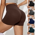 thumbnail image 7 of Yoga Leggings Shorts for Women Seamless Butt-lifting Workout Biker Short Ruched High Waist Gym Clothes (S, Green), 7 of 7