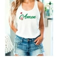 thumbnail image 3 of Amen Golf Tournament Tank Top for Women and Teens Trendy Spring Golf Shirt White Tank Top Small, 3 of 4