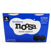 Noosa Yoghurt, Whole Milk Yogurt, Velvety Smooth & Creamy, Blueberry, 4 oz, Pack of 4