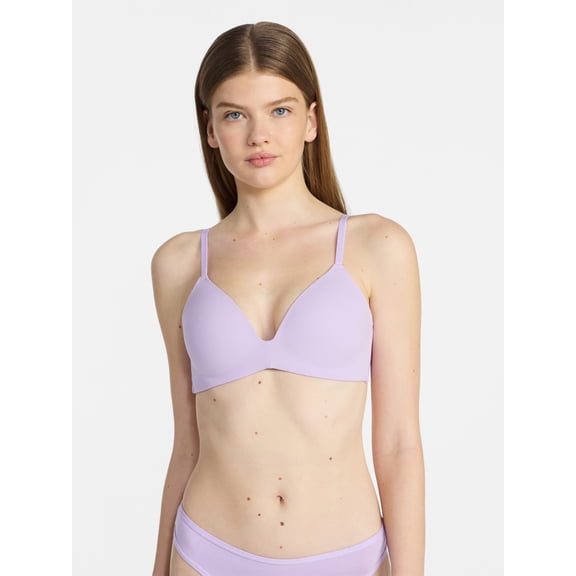 No Boundaries Wire Free Rib T-Shirt Bra, Women's 32A-44DDD