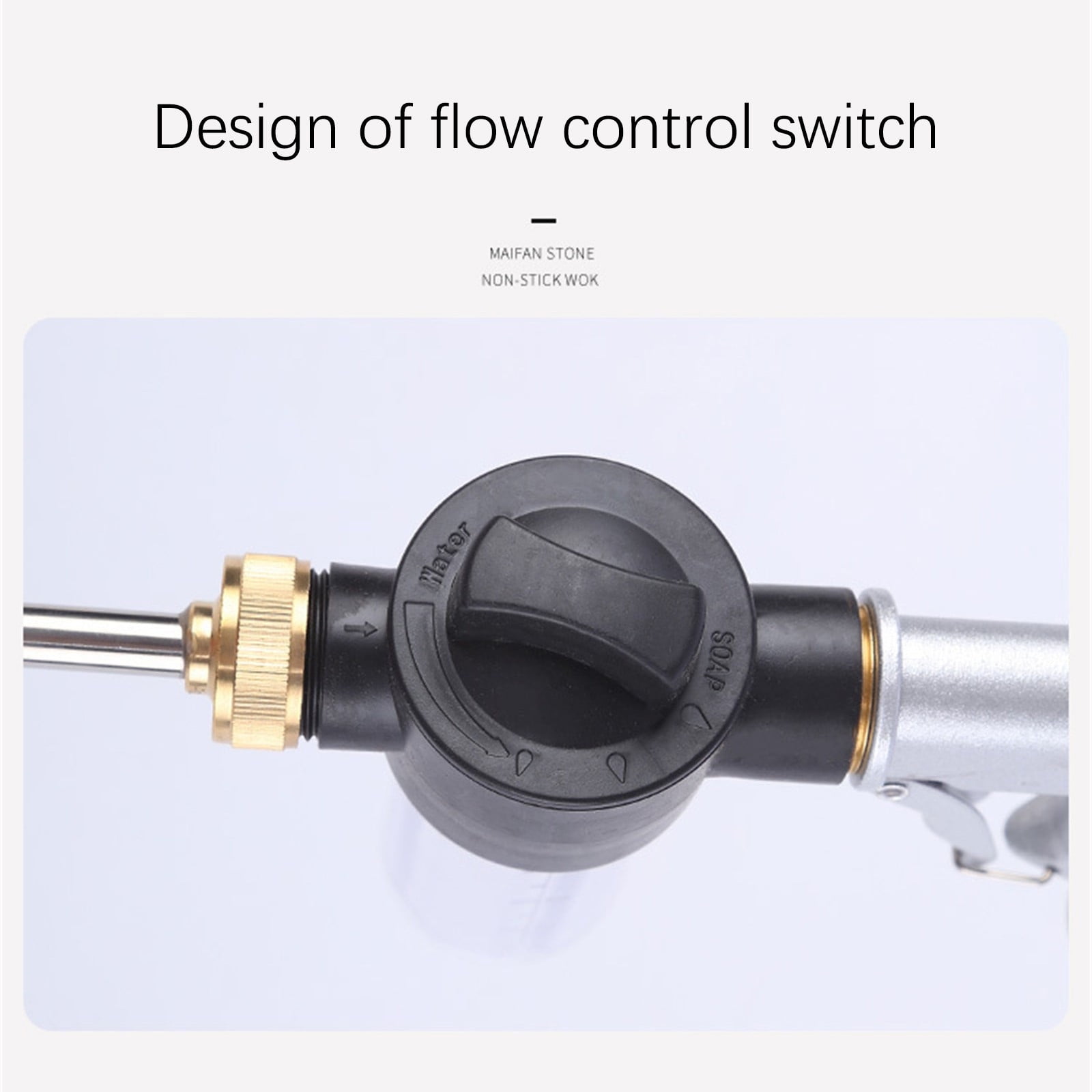 JilgTeok 2 Packs 360° Rotating Metal Garden Hose Nozzle with Foam Pot High Pressure Sprayer for Car Wash Yard Cleaning Adjustable Water Flow Ergonomic Handle