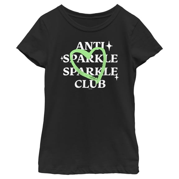 Girl's Rainbow High Anti Sparkle, Sparkle Club Graphic Tee Black Large