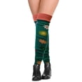 thumbnail image 5 of 6 Pairs Pack Women Multi Neon Color Fancy Design Thigh High Over the Knee Socks Stockings, 5 of 5