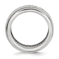 thumbnail image 2 of 925 Sterling Silver Polished Rhodium-plated Pav� Eternity Motion Ring Size 7, 2 of 7
