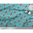 thumbnail image 2 of Soimoi Cotton Duck Fabric Leaves & Strawberry Fruits Fabric Prints By Yard 56 Inch Wide, 2 of 3