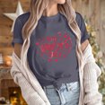 thumbnail image 6 of VKOYWKM Valentine's Day Heart Tops for Women Romantic Love Graphic Tees Cute Tops Casual Short Sleeve Loose Fit Tees Valentine Round Neck Holiday Tshirt Shirts, 6 of 7