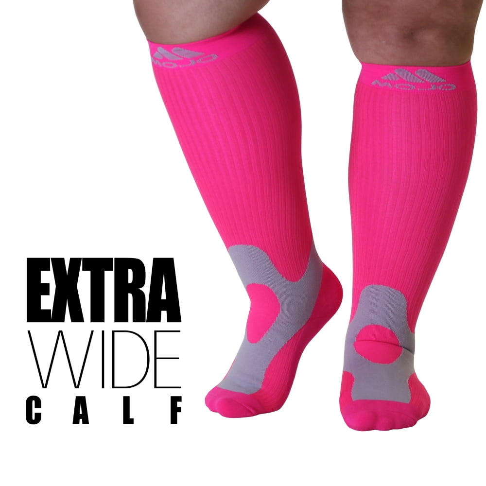 Graduated 20-30mmHG Knee High Wide Calf Athletic Compression Socks