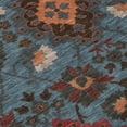 thumbnail image 5 of HomeRoots 597681 5 x 8 ft. Denim Blue Brick Red & Brown Oriental Washable Indoor & Outdoor Rectangle Traditional Area Rug, 5 of 5