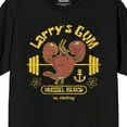 thumbnail image 2 of Spongebob Squarepants Larry's Gym Mussel Beach Adult Black Crew Neck Short Sleeve T-shirt-XL, 2 of 7