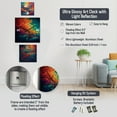 thumbnail image 4 of Designart "Spectrum Serenity Colored Waves III" Waves Oversized Wall Clock - Set Of 3 - Multipanel Contemporary Clock For Living Room Décor - Large Vertical Clock, 4 of 6