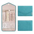 thumbnail image 5 of Imitation Leather Jewelry Storage Roll Travel Folding Portable Jewelry Bag Earrings Bracelets Jewelry Storage Bag, 5 of 7