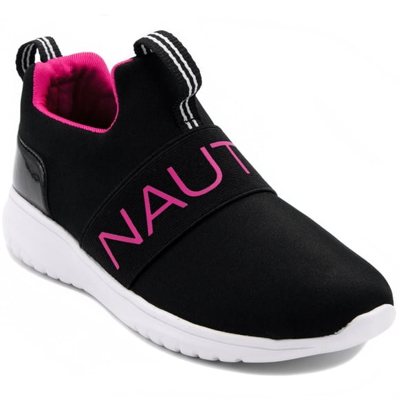 Nautica Kids Girls Fashion Sneaker Running Shoes-Black Mesh-2