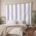 thumbnail image 3 of Purple Grey Stripe Tapestry for Bedroom Wall Hanging Tapestry, Modern Farmhouse Vertical Striped Ceiling Backdrop Tapestries Poster Blanket Wall Decor for Teens Room Living Room Dorm 51" x 59", 3 of 8