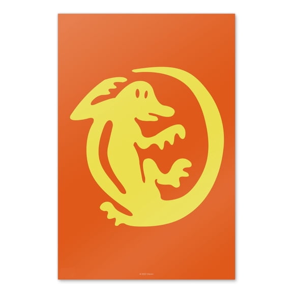 Hidden Temple Orange Iguanas Wall Art Picture Paper Poster Dcor Home Decoration