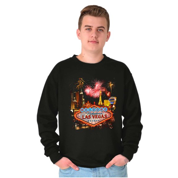 Las Vegas Strip Casino Fireworks Sweatshirt for Men or Women Brisco Brands S