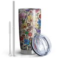 thumbnail image 2 of 20 Oz Pioneer Flower Coffee Tumbler Double Wall Insulated Stainless Steel Water Bottle | Metal Reusable Thermoses Flask with Cup Cap | Leak & Sweat Proof with Anti-Dust Lid, 2 of 7